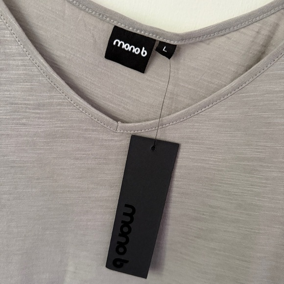 Mono B Light Taupe Modal Cotton Cami Tank Size L NWT - Picture 2 of 6